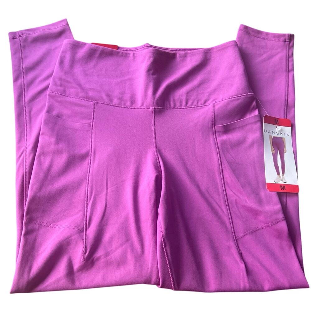 Danskin Women’s Pink High Rise Leggings Medium - Picture 3 of 5